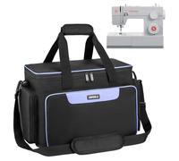 LEFOR·Z Sewing Machine Bag,Sewing Machine Carry Case with Pockets for Sewing Machines and Sewing Accessories,Sewing Bag Fit for Most Standard Size Singer,Brother,Janome,Sewing Box Large,Black