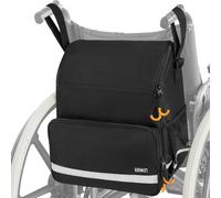 LEFOR·Z Wheelchair Bags for Back of Chair,Wheelchair Backpack,Wheelchair Accessories Pouch Storage Bag with Thermal Insulation Pocket for Adults & Senior,Black(Bag Only)