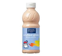Lefranc Bourgeois 188144 Glossy Children's Acrylic Paint, Ready-to-Use Liquid Acrylic Paint, Glossy and Waterproof, Ideal on Paper, Cardboard, Wood, Plaster, Metal, Plastic, 500 ml Bottle - Peach