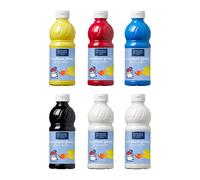 Lefranc Bourgeois 188294 Kids-Acrylic Paint, 6 Colours A 500 ml Bottles, 500 ml