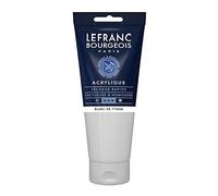 Lefranc & Bourgeois 300452 Fine Aycrl Paint 200 ml Tube, Highly Pigmented, Good Coverage, Creamy, Homogeneous Texture Titanweiss