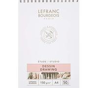 Lefranc Bourgeois Drawing pad, White, A4-50 Blatt im Zeichenblock, spiralgebunden