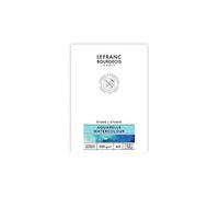 Lefranc Bourgeois 301341 Studio Watercolour Pad 12 Sheets - A5, 200 g/m², Cold Pressed Paper in Natural White for Painting with Watercolours, Acrylic Paints & Gouache