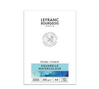 Lefranc Bourgeois Watercolour Colouring pad, Paper, White, A4-12 Blatt im Aquarellblock