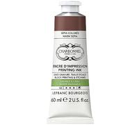 Lefranc Bourgeois 301502 CharbonNEL, Water-Washable Copper Printing Ink with Excellent Light fastness, Vegan, 100% Solvent-Free, 60 ml Tube, Sepia Warm