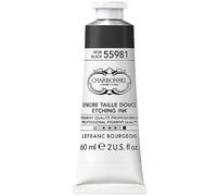 Lefranc Bourgeois Charbonnel Copper Printing Colours, Highly Pigmented Jet Printing Ink, Excellent Lightfastness, Vegan, Vibrant Colours, Age-Resistant, 60 ml Tube - Black 559