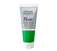 Lefranc Bourgeois Acrylic Vinyl Emulsion, Fluorescent Green, 80ml Tube-Vinylfarbe
