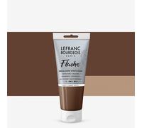 Lefranc Bourgeois Flashe, Extra-Fine Acrylic Vinyl Emulsion, Artists Quality, Burnt Umber, 80ml Tube