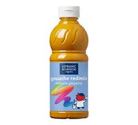 Lefranc Bourgeois - Redimix Liquid Gouache for Children - 500 ml Bottle - Yellow Ochre