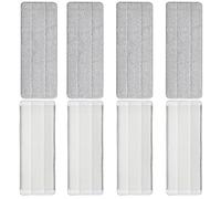 LEFSDVF 8pcs Microfibre Mop Pads, Mop Pads Washable Mop Hardwood Floor Pads Mop Pads Machine Washable Microfiber Replacement Pads For Home Office Kitchen Bathroom Wall Cleaning (Gray)