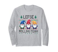 Lefse Rolling Team Christmas Gnome Holiday Long Sleeve T-Shirt