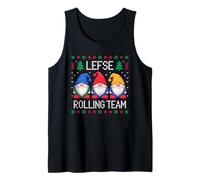 Lefse Rolling Team Christmas Gnome Holiday Tank Top