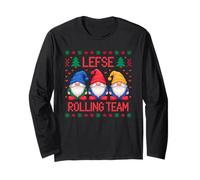 Lefse Rolling Team Christmas Gnome Lefse Long Sleeve T-Shirt