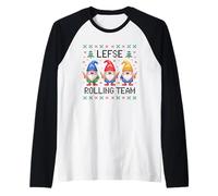 Lefse Rolling Team Christmas Gnome Lefse Lovers Raglan Baseball Tee