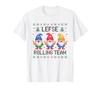 Lefse Rolling Team Christmas Gnome Lefse Lovers T-Shirt