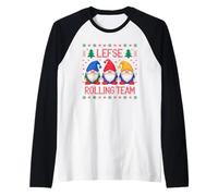 Lefse Rolling Team Christmas Gnome Lefse Raglan Baseball Tee