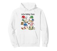 Lefse Rolling Team Funny Norwegian Holiday Gnomes Pullover Hoodie