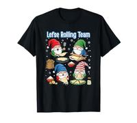 Lefse Rolling Team Funny Norwegian Holiday Gnomes T-Shirt