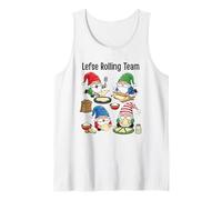 Lefse Rolling Team Funny Norwegian Holiday Gnomes Tank Top