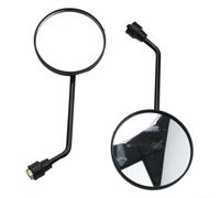 Left and Mirror - Wide-Angle Convex Glass Mirror for M8/8mm Handlebars Right Rearview Electric Side Installation Compatible with E-Bikes or Electric Bicycles