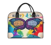 Left And Right Brain Advantage Laptop Tote Bag Casual Travel Handbag Multi Pocket Shoulder Bags for Work Travel
