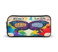 Left And Right Brain Advantage Pencil Pouch Big Capacity Simple Marker Pouch Portable Aesthetic Zipper Pencil Case
