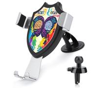 Left and Right Brain Advantage Phone Holder Car Hands-Free Mount Holders for Dashboard Windshield Vent Metal Hook Clip Cell Phone Mount for All Smartphones & Car Models