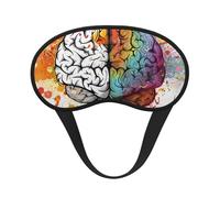 Left and Right Brain Advantage Print Blackout Sleep Mask for Women & Men, Zero Eye Pressure Eye Mask for Travel and All - Around Sleep