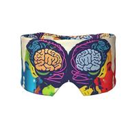 Left and Right Brain Advantage Print Eye Shade Cover for Nap Travel Yoga,Eye Cover Blindfold Travel Office Nap Airplane
