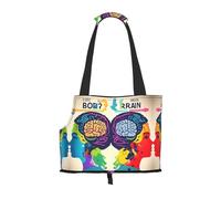 Left and Right Brain Advantage print Puppy Carrier Walking Dog Bags Pets Dogs Carrier Bags for small Dogs and Cat and Rabbit