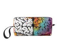 Left and Right Brain Advantage Printed Makeup Bag Simple Travel Cosmetic Bags Waterproof Cosmetic Case Toiletry Bag Organizer for Women Mom Girls