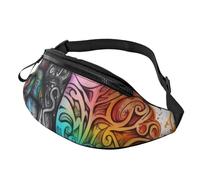 Left and right brain Fanny Pack for Men Women, Waterproof Sports Waist Bag Fashion Belt Bag Crossbody Bags Hip Bum Bag with Adjustable Strap Large Sling Bag Purse for Travel Hiking