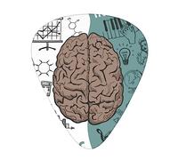 Left And Right Brain Functions Guitar Pick 12 Picks Fashion Personalized Bass Pick Durable Electric Guitar Plectrums Instrument Accessories