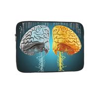 Left and Right Brain Functions Laptop Bag 12 inch Business Briefcase Gifts for Men Women Water Resistant Laptop Sleeve Carry On Laptop Case Shockproof Protective Computer Bag Notebook Case