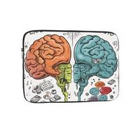 Left and Right Brain Functions Laptop Case 12 inch, TSA Laptop Sleeve Shockproof Protective Notebook Case Water Resistant Computer Carrying Cover Briefcase Handbags Men Women Computer Bag
