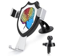Left and Right Brain Phone Holder Car Hands-Free Mount Holders for Dashboard Windshield Vent Metal Hook Clip Cell Phone Mount for All Smartphones & Car Models