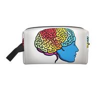 Left and Right Brain Printed Travel Storage Pouch, Double Sided Large Bag for Clothes and Personal Accessories