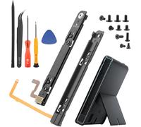 Left and Right Slide Rail for Nintendo Switch OLED Console Slide Rail Bar Replacement with Sensor Flex Cable for NS Nintendo Switch OLED Console Rebuild Track Accessories Repair Parts(with Screws)