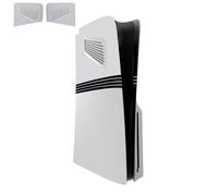 Left and Right Upper Cover Shell for PS5 Slim Case Top Cover Faceplate Replacement Panel Top Cover,Heat Sink ABS Case for Playstation 5 Pro Accessories (White)