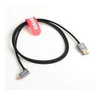 Left Angle Micro HDMI to HDMI Cable 8K 60Hz 4K 120Hz, Soft SiliconeHigh Speed HD Cord Compatible with GoPro DJI DSLR Camera, Monitor, TV, PS5, Xbox 3.28FT/1M