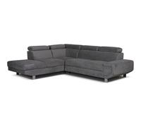 (Left Arm Corner) Artic Corner Grey Color Sofa Bed With Storage