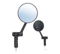 Left Bike Mirror Blue Anti-Glare Convex Rearview Foldable Bicycle Mirror Left Side Wide Angle View Adjustable Cycling Mirror 360 Rotation Black Frame PA Material Bike Mirror Wear Resistant Left Convex