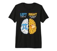 Left Brain I Love Pi Right Brain Did Someone Say Pie Pi Day Premium T-Shirt