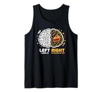 Left Brain Loves Pi Right Brain Loves Pie Funny Students Tank Top