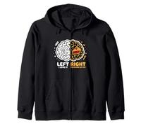 Left Brain Loves Pi Right Brain Loves Pie Funny Students Zip Hoodie