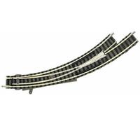 9168 Fleischmann N Scale Left Manual Curved Switch with Ballast