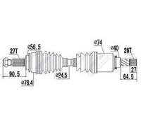 Left Drive Shaft Fits For Renault Kangoo 1.5 DCI, 1.6 2008-