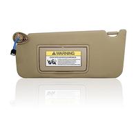 Left Driver Side Sun Visor Compatible with Honda Accord 2008 2009 2010 2011 2012 2013 2014 2015 2016 with Light Replaces # 83280-TA0-A91ZB (Beige)