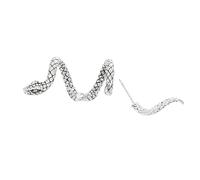 Left ear Gothic Serpent Cartilage Cuff Clip On Snake Earrings for Women|Punk Bold Statement Earrings|Perfect for Fun Occasions Like Birthdays and Graduations., One Size, Zinc, No Gemstone