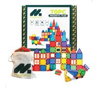 Left Field Toys Magnetic Tiles 70 Piece Set Left Field Toys Multicolor